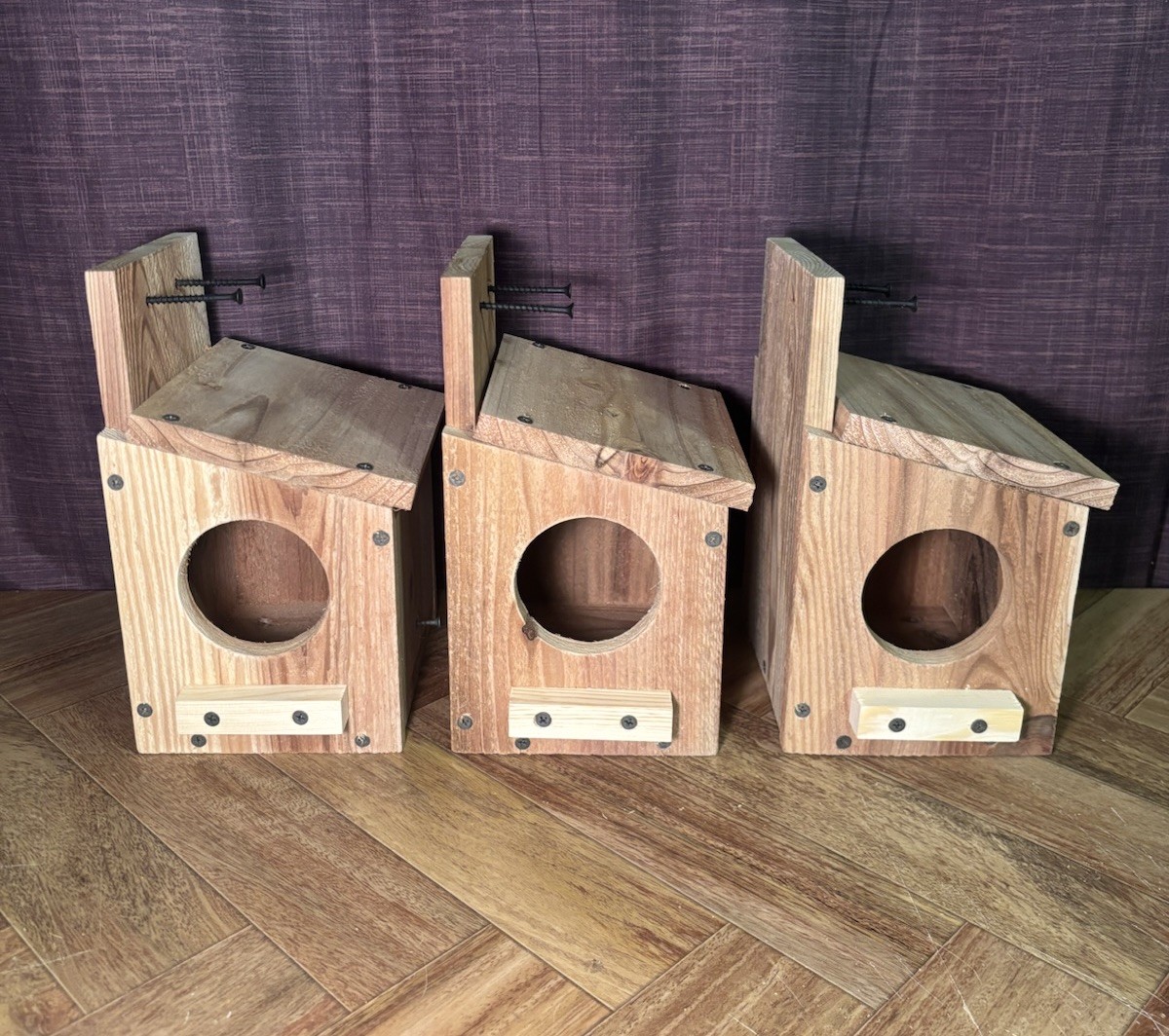 Lot 3 -Cedar Backyard Squirrel House Nesting Box Wood Wildlife Outdoor Nest Box gallery