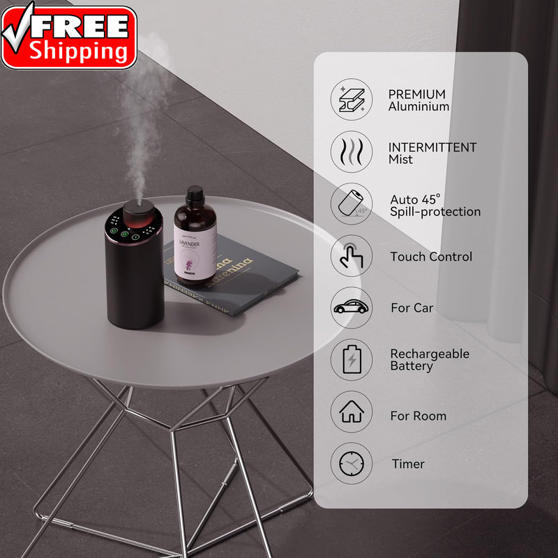 Waterless Essential Oil Diffuser Aromatherapy Scent Diffusers for Home Large Roo gallery