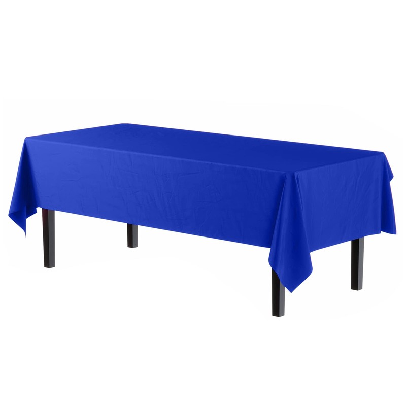 Exquisite 6-Pack Premium Plastic Tablecloth 54in. x 108in. Rectangle Plastic ... gallery