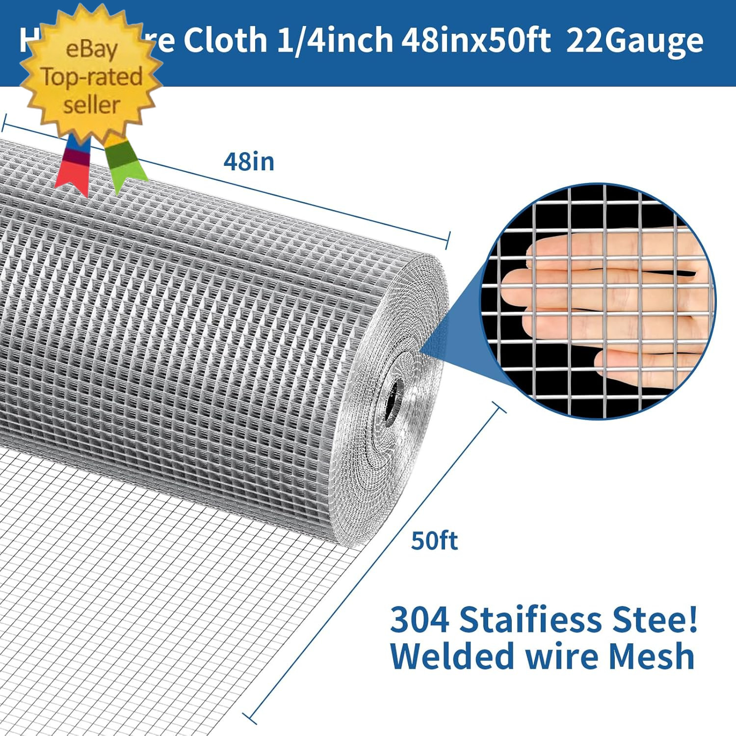 Stainless Steel Welded Wire Mesh, 1/4 Inch Hardware Cloth, Chicken Wire Fence Me gallery