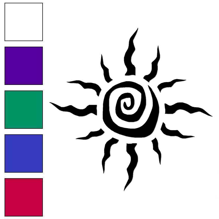 Tribal Sun, Vinyl Decal Sticker, Multiple Colors & Sizes #6637 gallery