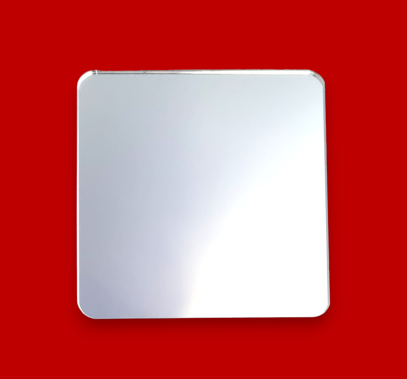 Rounded Corner Square Acrylic 3mm thick Mirrors, Many Sizes, Colours & Engraving gallery