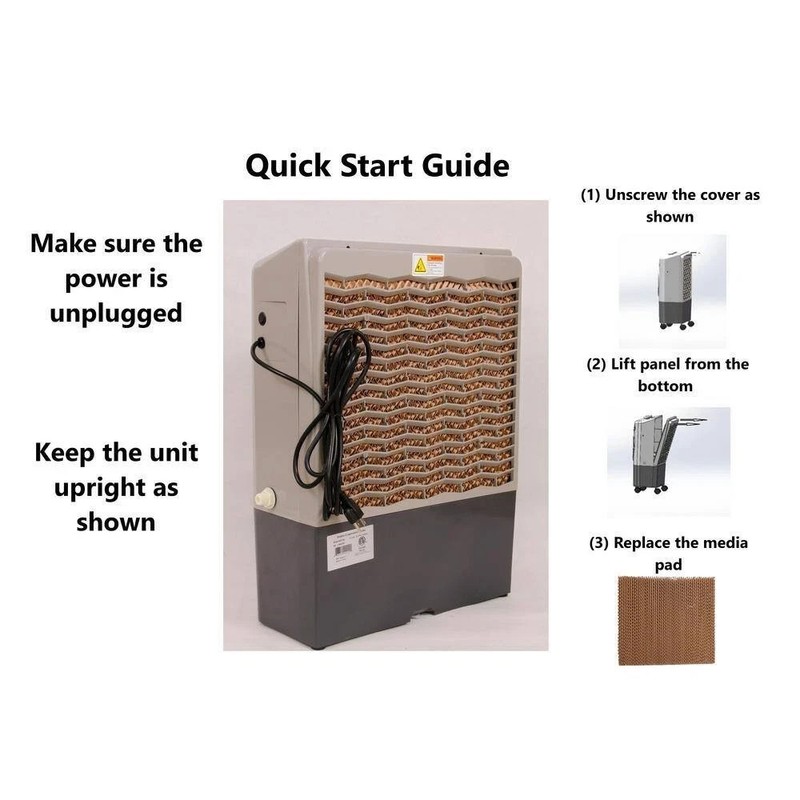 Hessaire Evaporative Cooler Replacement Media Pads Corrugated Construction 2 Pak gallery