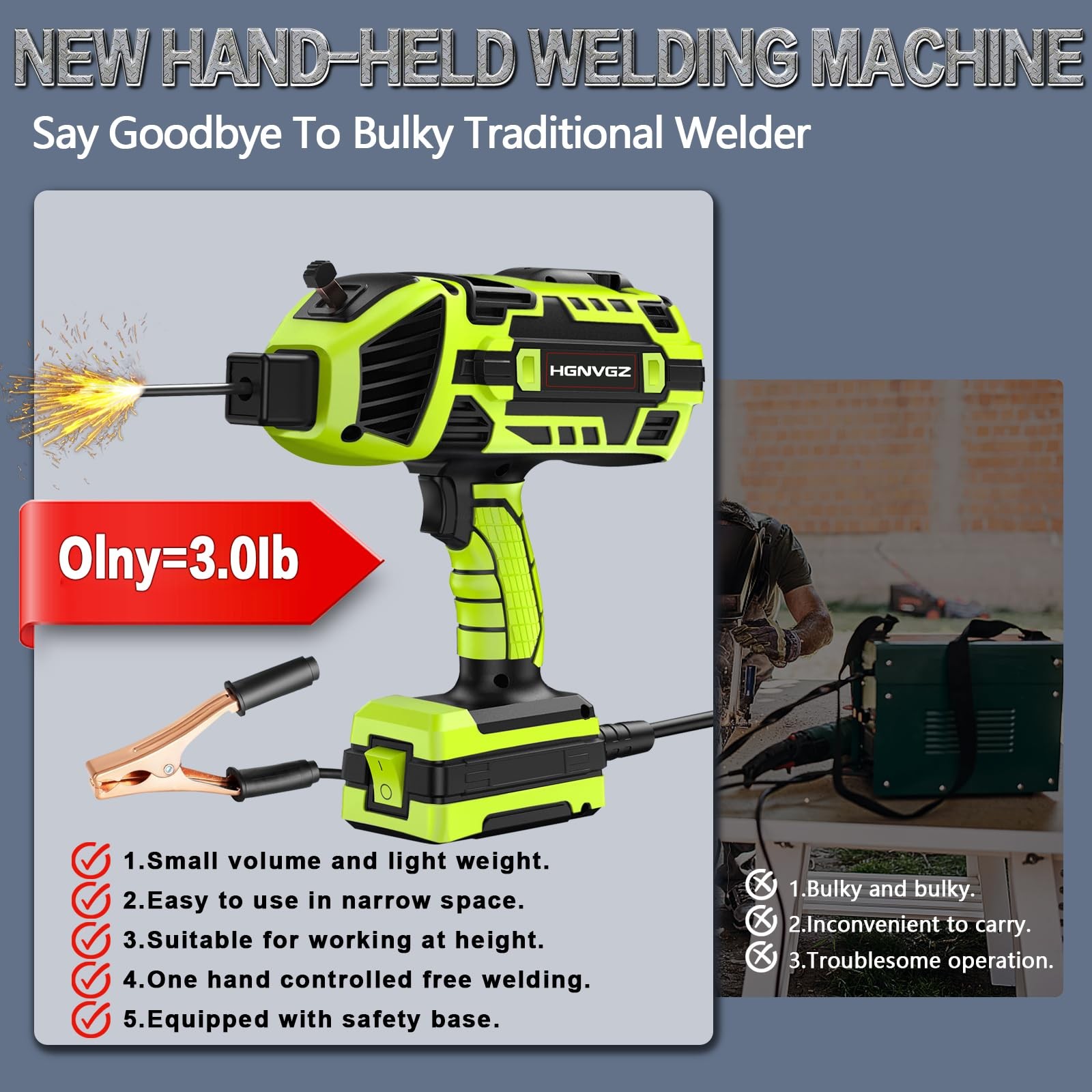 Welding Machine Handheld,20-120A 110V Portable Stick Welder 20pcs Rods,IGBT H... gallery