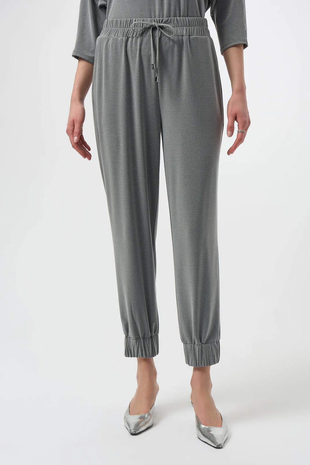 Joseph Ribkoff Grey Melange Pull On Jogger Pants 254079 gallery