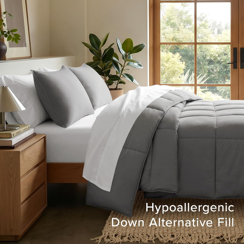 Comforter Set - Twin Extra Long Size - Ultra-Soft - Goose down Alternative - Pre gallery