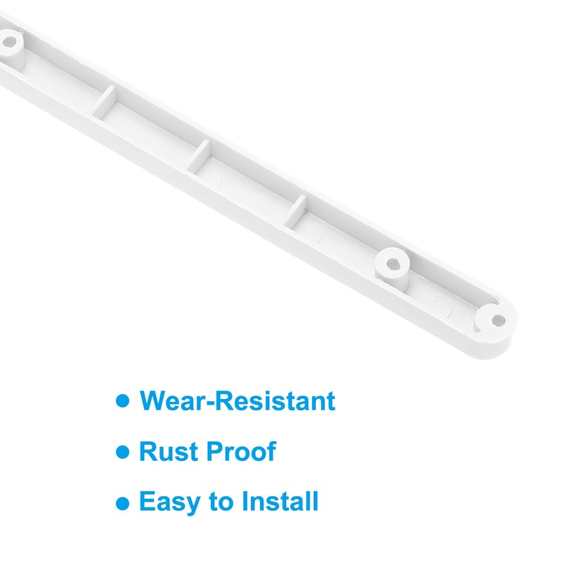 4Pcs 12 Inch Drawer Slides Plastic Guide Rails Side Mounted Rails White gallery