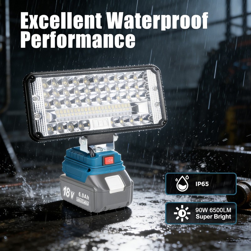 90W 18V LED Work Light Flashlight for Makita 18V LXT Battery with Two USB Output gallery
