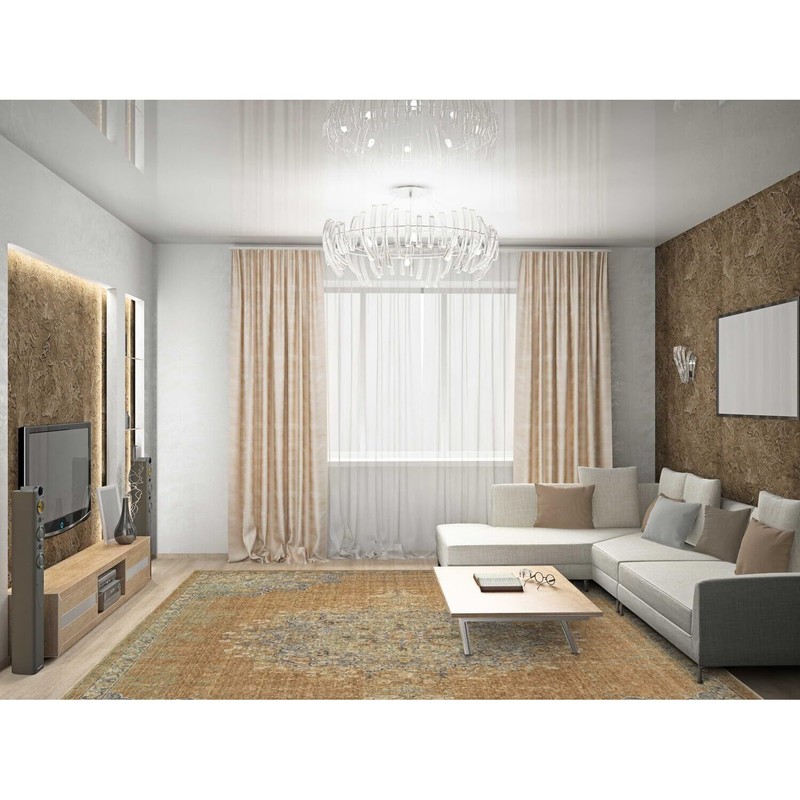 63 X 91 Coffee Wool Rug gallery