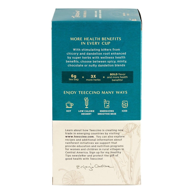 Dandelion Mocha Mint Tea - Caffeine , Roasted Tea with Prebiotics, 3x More He... gallery