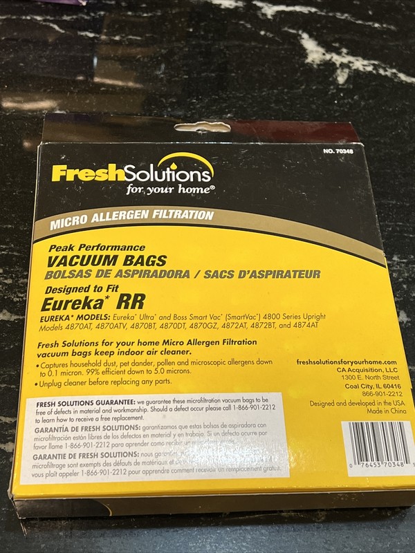 FRESH SOLUTIONS Eureka 70348 Micro Allergen Filtration RR Vacuum Bag 3-Pack NIB gallery