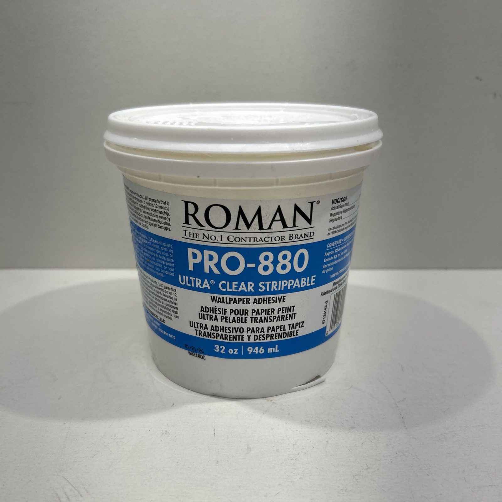 Roman Ultra Clear Strippable Wallpaper Adhesive for Most Types 32 oz, gallery