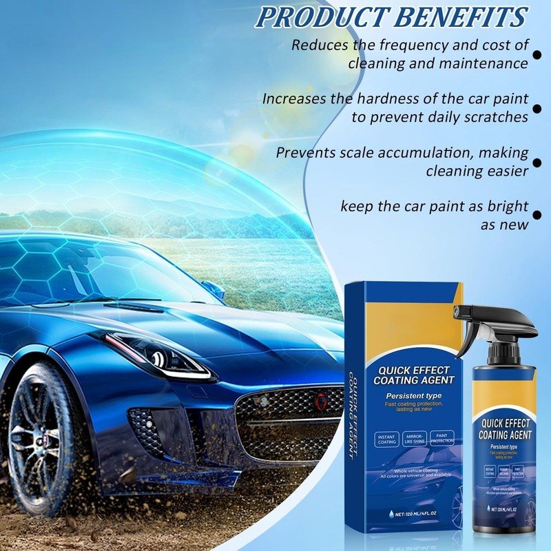 Quick Effect Car Coating Spray 2 Pack, Waterless Wash Polish, Paint Protection gallery