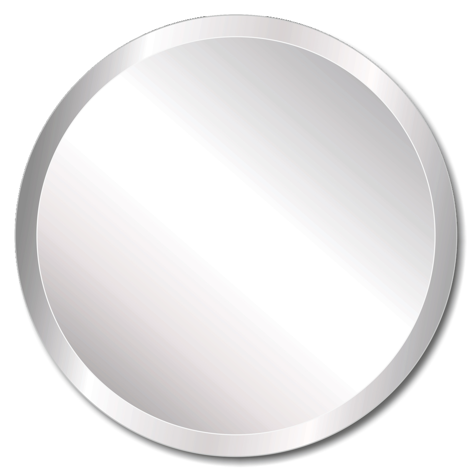 Pro Safe Glass Frameless 18" Round Beveled Mirror gallery