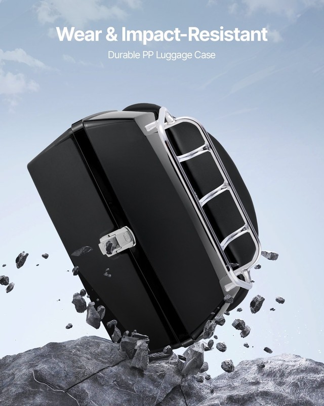 Motorcycle Top Case, Universal Durable PP Material Motorbike Tail Box with Refle gallery