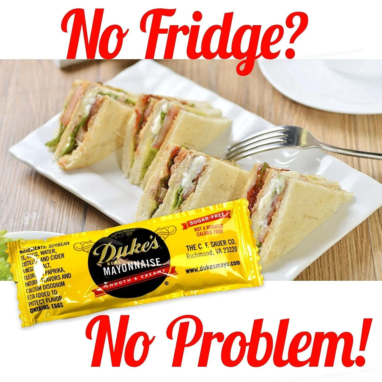 Duke's Real Mayonnaise Packets, Smooth and Creamy 50 Packet gallery