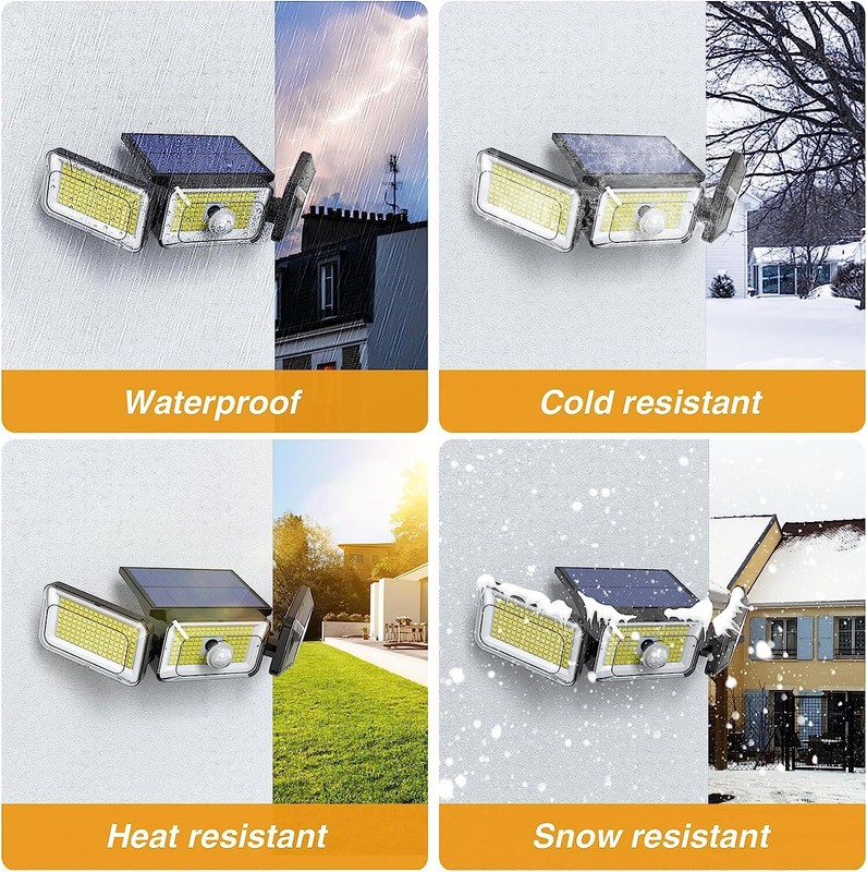 2 Pack LED Motion Sensor Solar Lights ,Outdoor IP65 Waterproof Security Lamp gallery