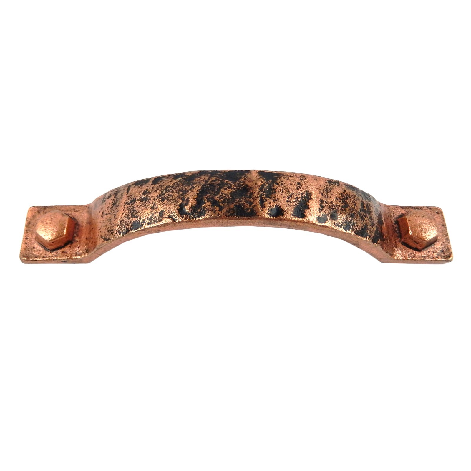 Antique Copper Metal Door Handle Pull Hammer Forged Look Rustic Style 4 7/8 inch gallery
