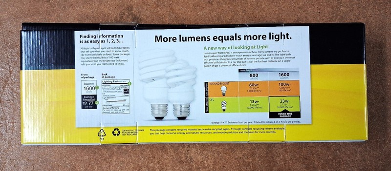 Feit Electric Lightbulbs 6 Pack CFL Eco Bulb Warm 1600lm 100w Runs 23w gallery