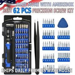 62 in 1 Precision Screwdriver Set Computer Repair Tool Kit Acssart Magnetic Bit