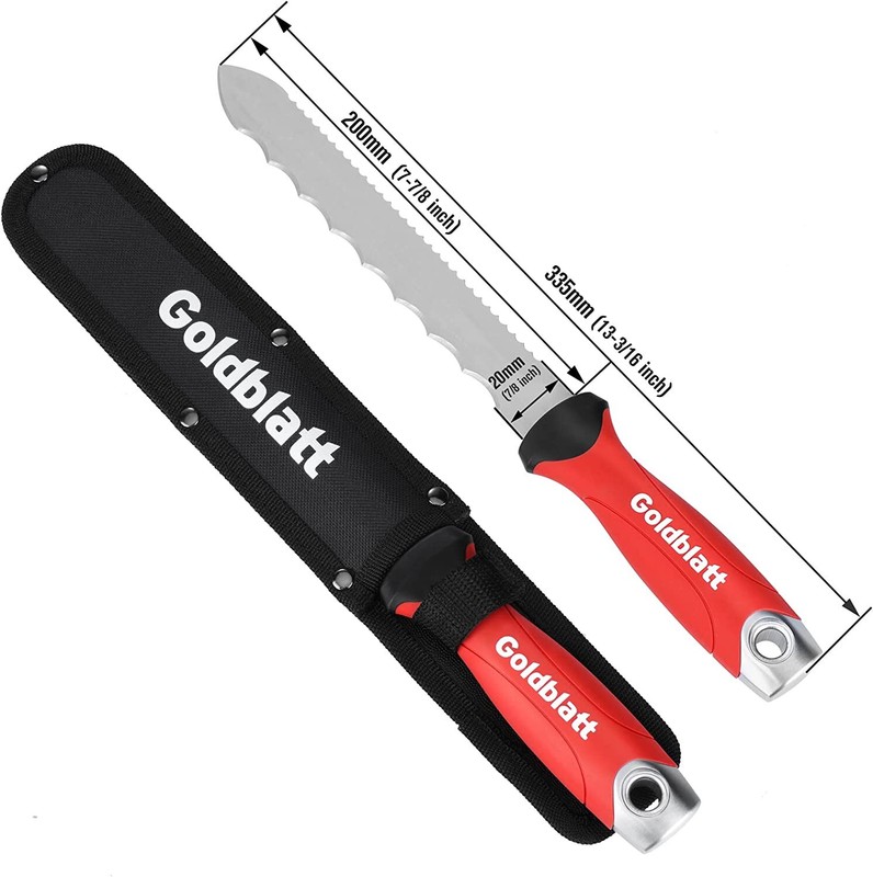 Goldblatt Insulation Knife 8'' Stainless Steel Blade Serrated Sharp Double Side gallery