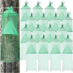 16 Pack Spotted Lanternfly Traps Lantern Fly Killer Mesh Tree Trap with Jute Rop