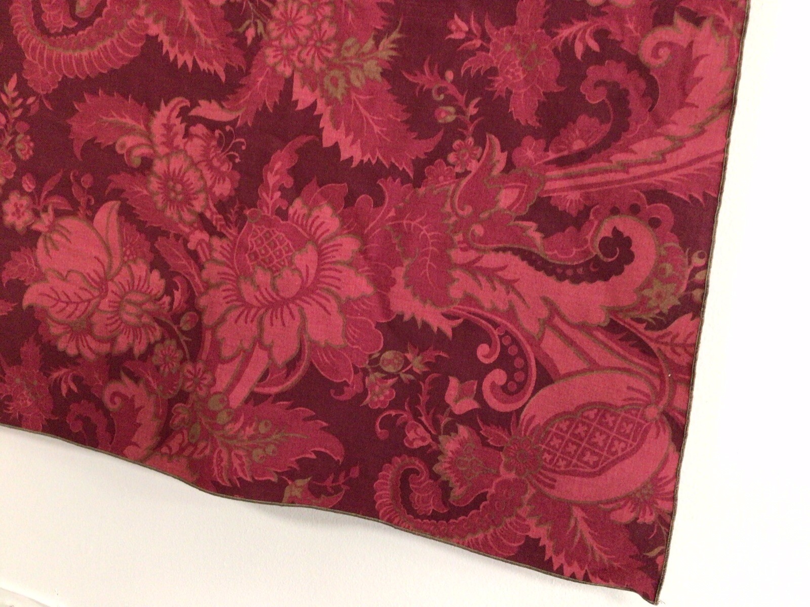 Floral Red Tablecloth 48 Inches Square gallery