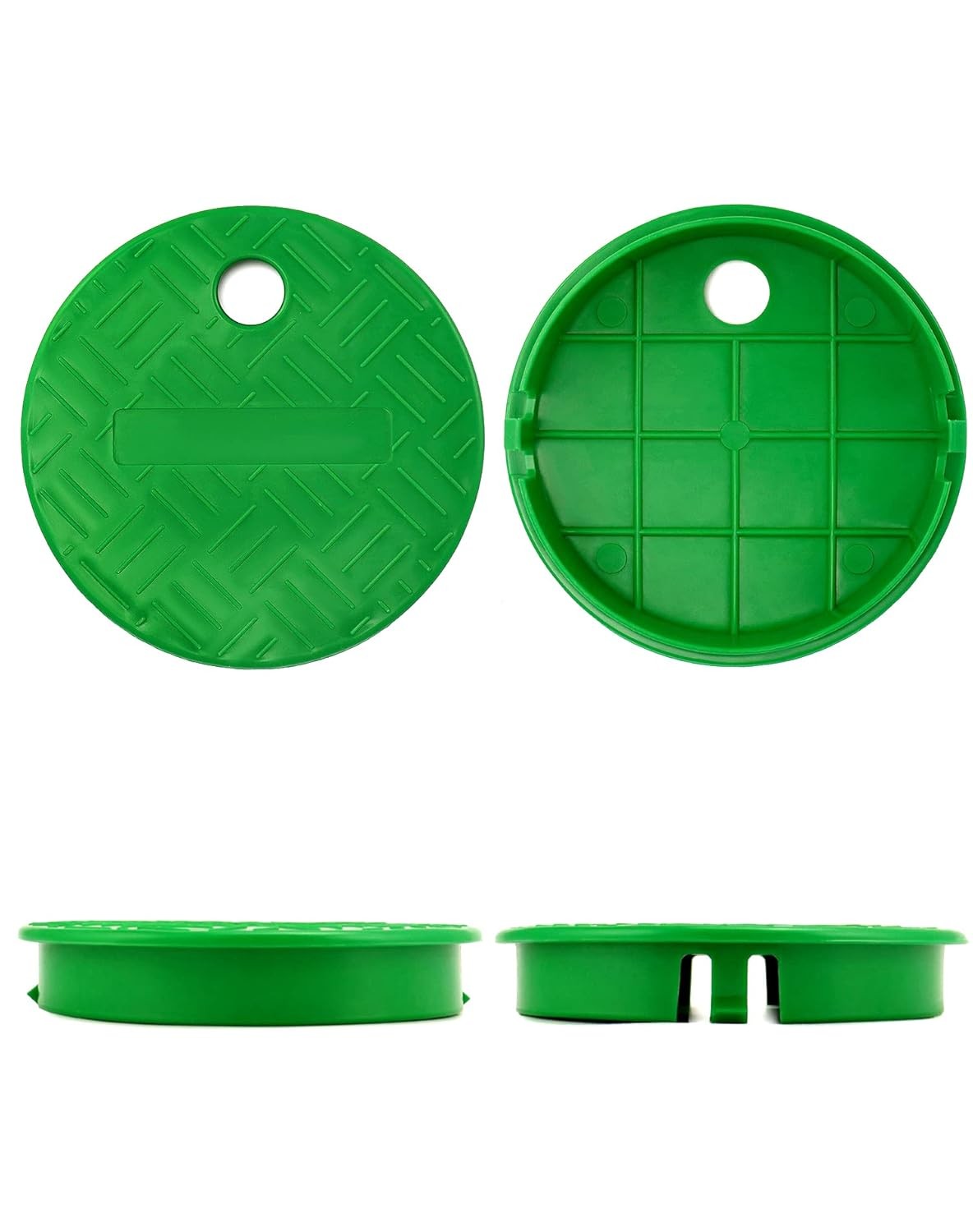 `2Pack Round Sprinkler Valve Box Cover Lid 5.5" ID 6" OD Irrigation QWORK` gallery