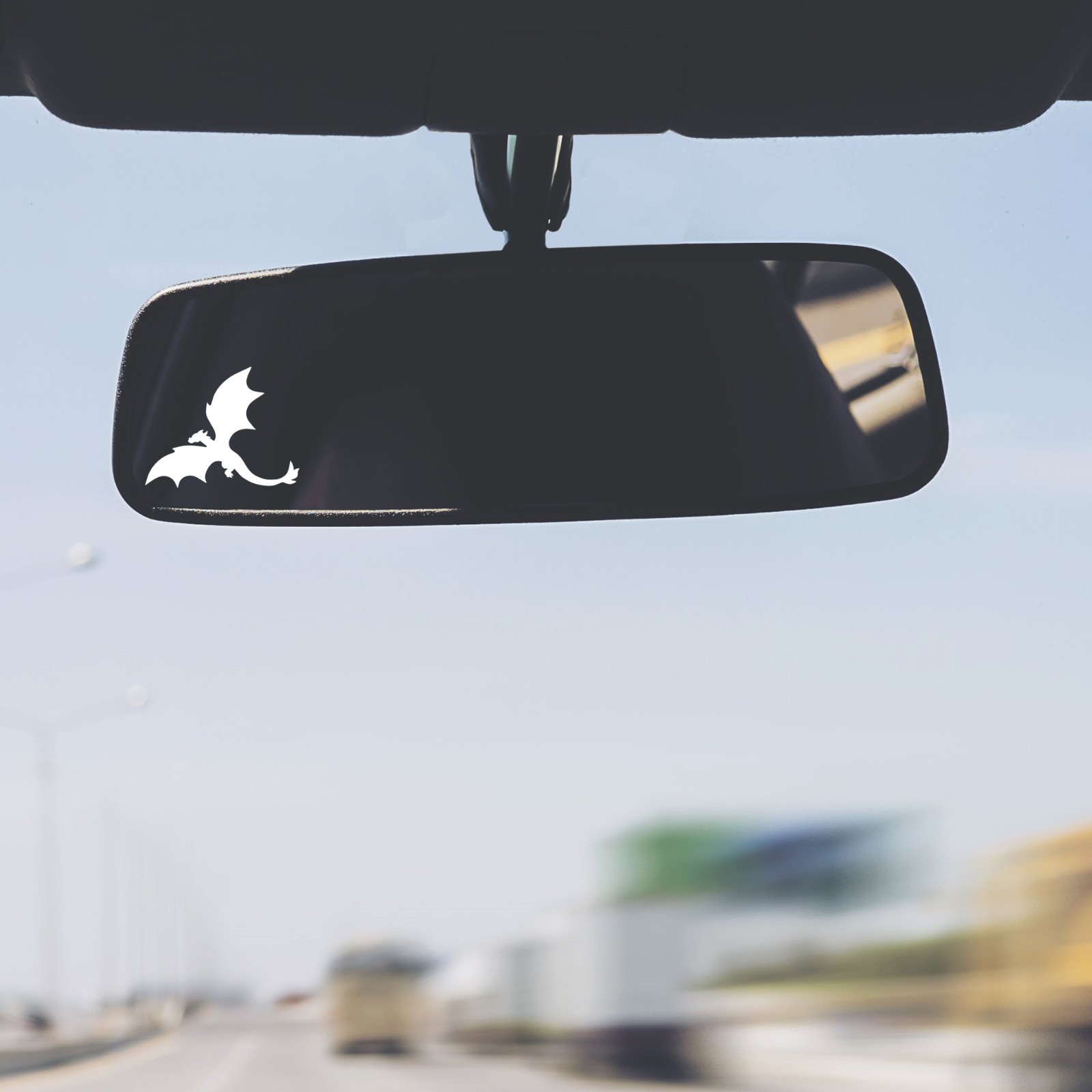 Tiny Dragons Vinyl Decal Sticker Rearview Mirror Car Truck Fantasy Set of 2 gallery