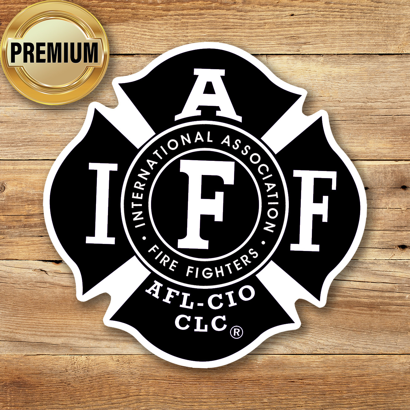 IAFF Firefighters Sticker Decal emblem BLACK logo fireman gallery