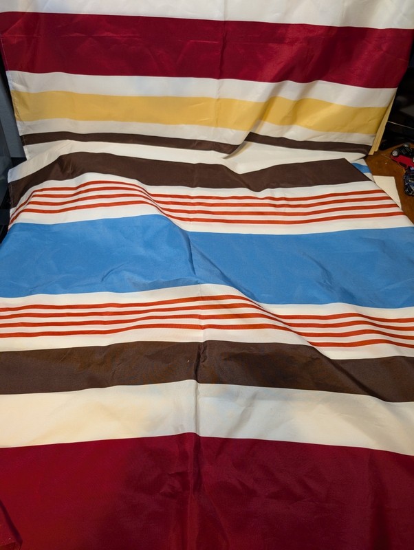 Hookless Shower Curtain Fabric Bold Stripes 71" x 86" Magnet Corners NWOT gallery