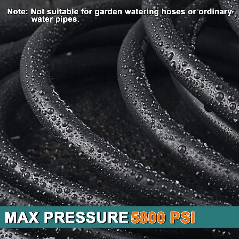50FT 5800PSI Replacement High Pressure Power Washer Hose -3/8" Quick Connect USA gallery