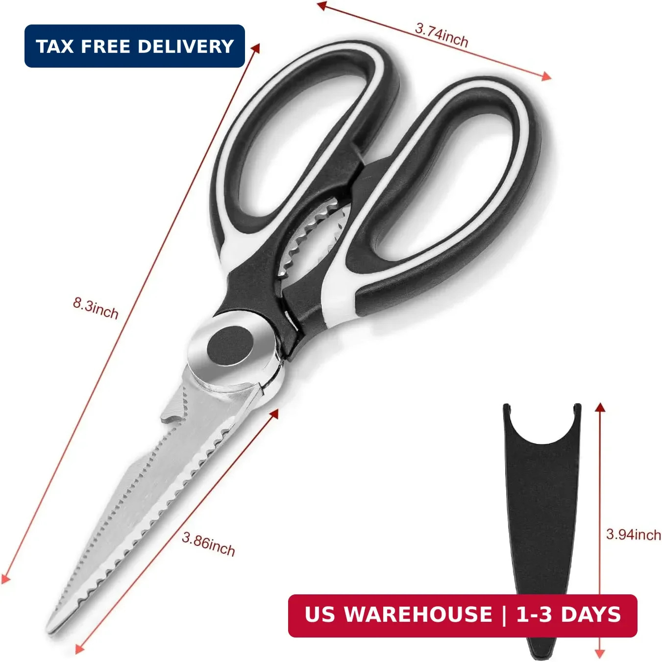 SZHLUX 2-Pack Kitchen Scissors Heavy Duty, Premium Sharp Kitchen Shears for Food gallery