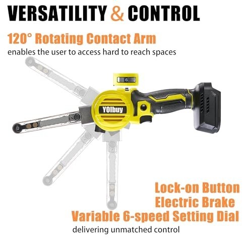 Cordless Belt Sander 6 Speed Adjustable 120° High Speed 5600 Ft/Min Quick Change gallery