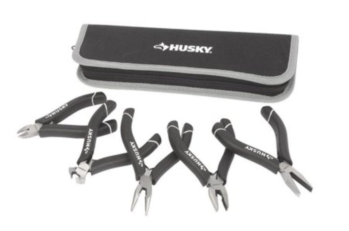 Husky 5 Piece Mini Pliers Set With Bonus Pouch gallery