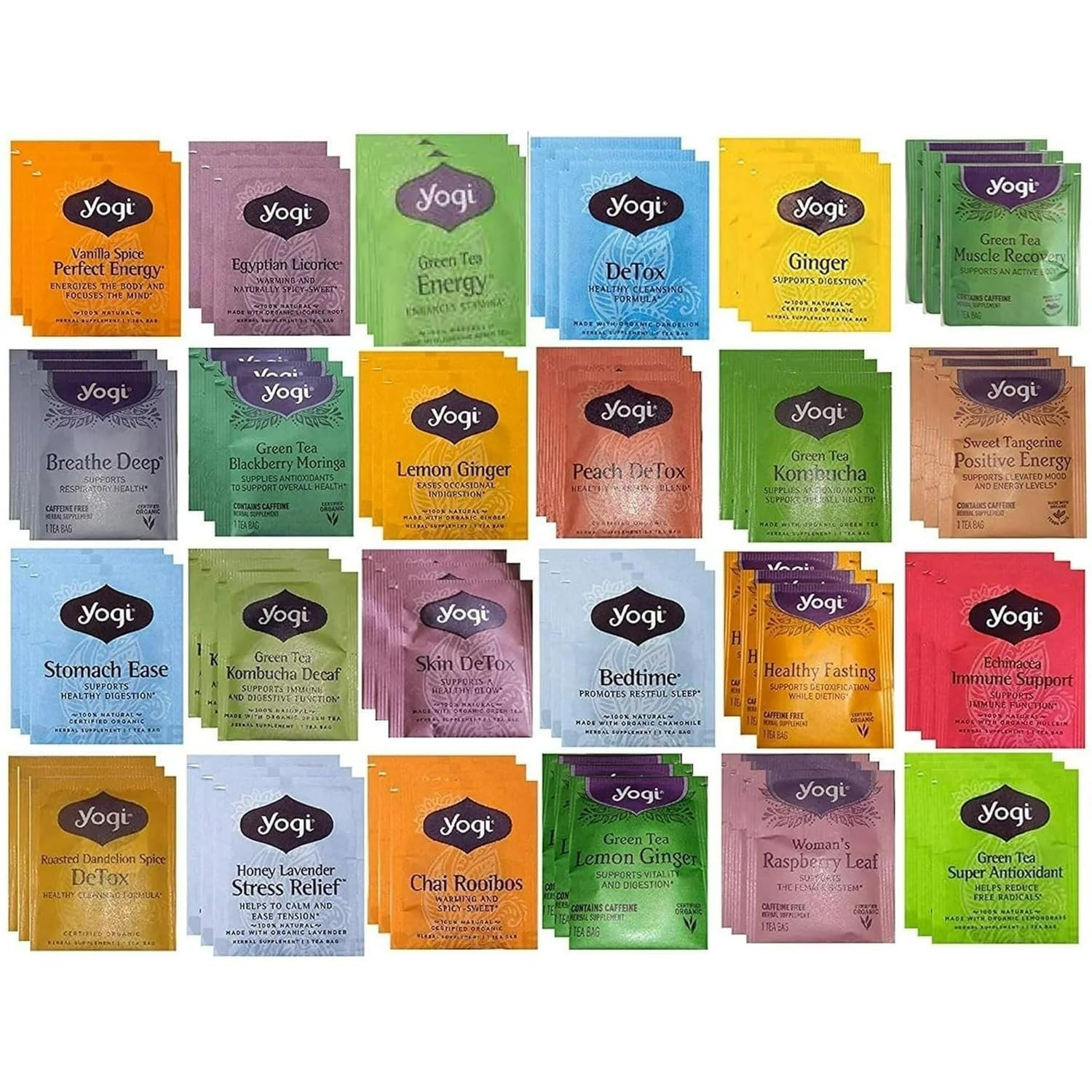 Yogi Tea Bags Sampler Assortment Box of 36 - Organic Tea Bags - FREE SHIPPING!! gallery