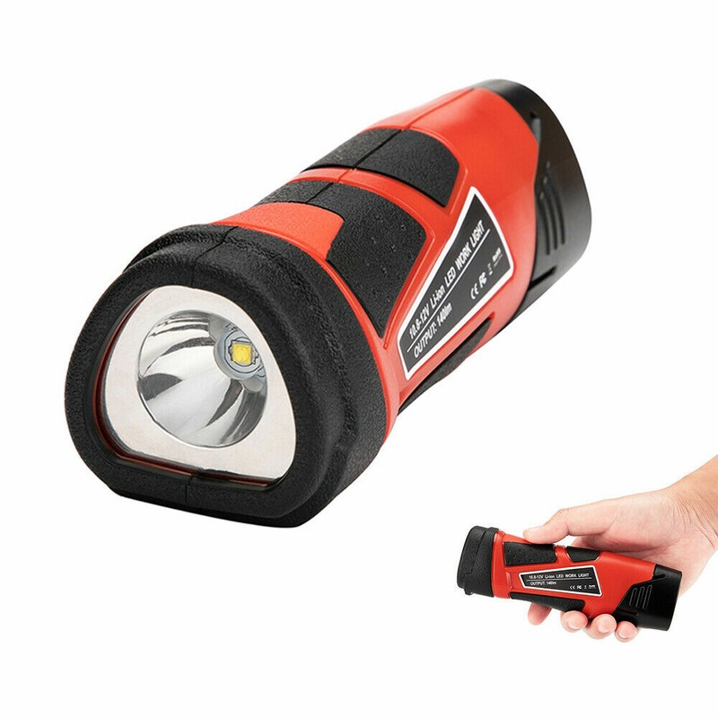 Portable Flashlight LED Work Light Spotlight For Milwaukee 12V Li-Ion Battery gallery
