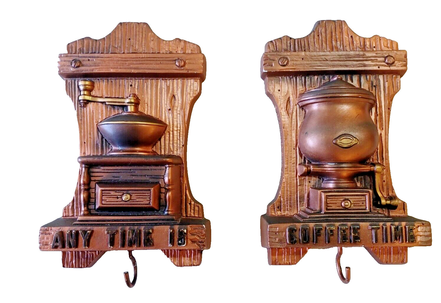 Any Time is Coffee Time 2 Wall plaques signs Vintage coffee shop kitchen gallery