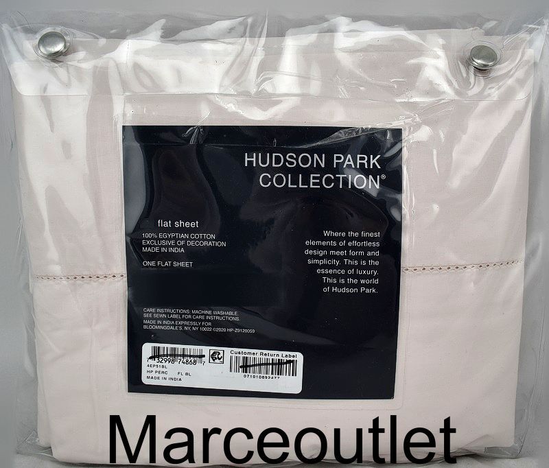 Hudson Park Classic Linens Egyptian Percale TWIN Flat Sheet Blush gallery