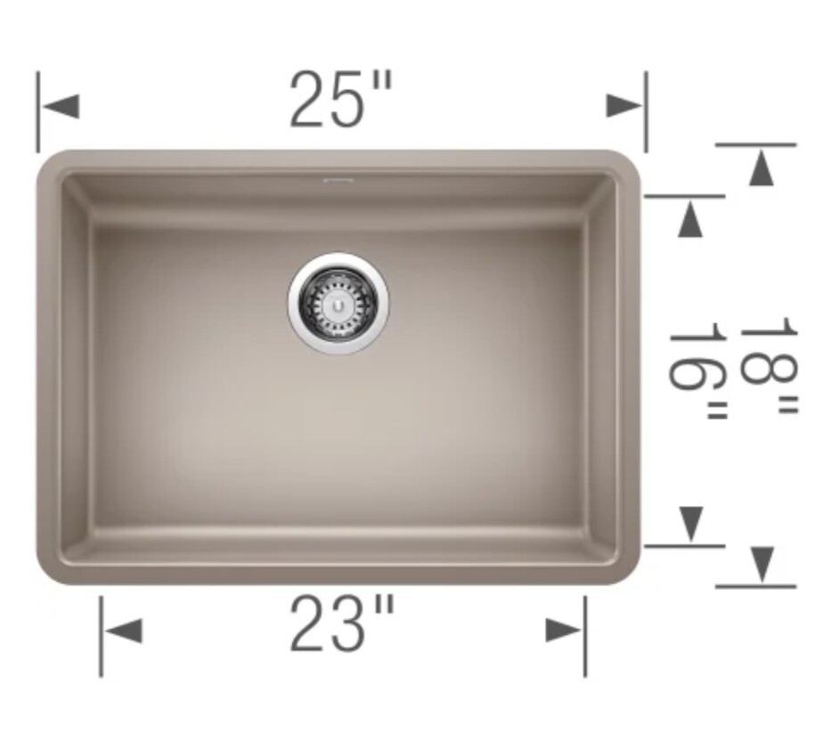 Blanco Sink 442546 Precis 25" Single Undermount Sink (Cafe Brown) Kitchen Sink gallery