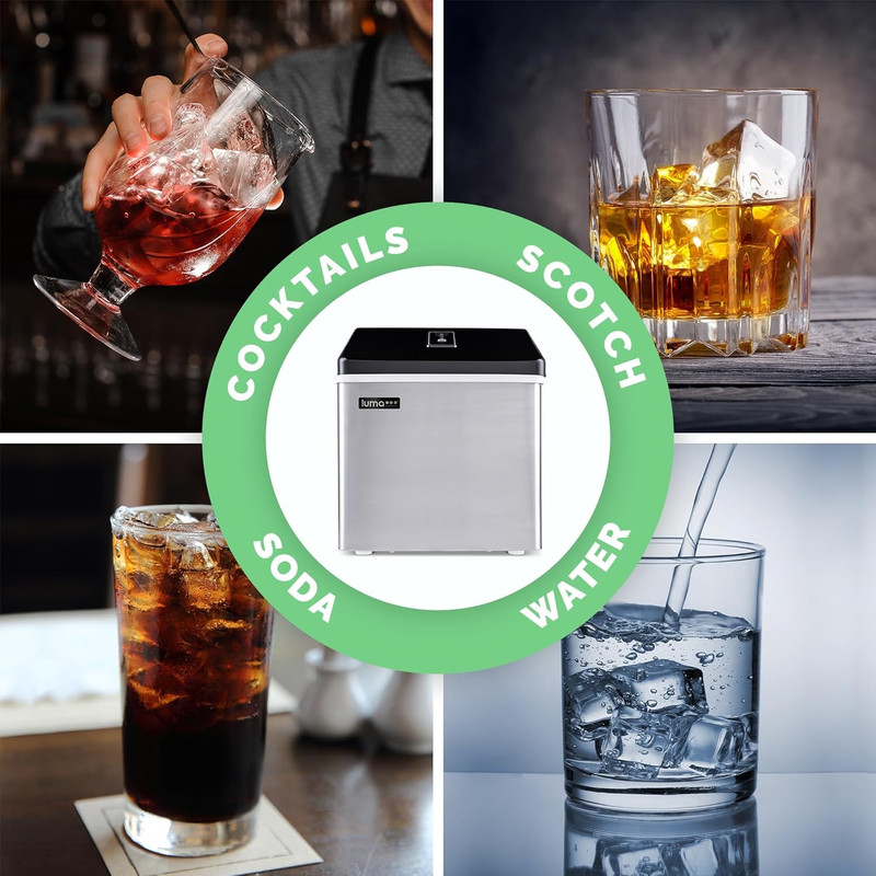 Clear Ice Cube Maker Machine | First Cubes in 15 Minutes, 40 Lbs. of Ice in 24 H gallery
