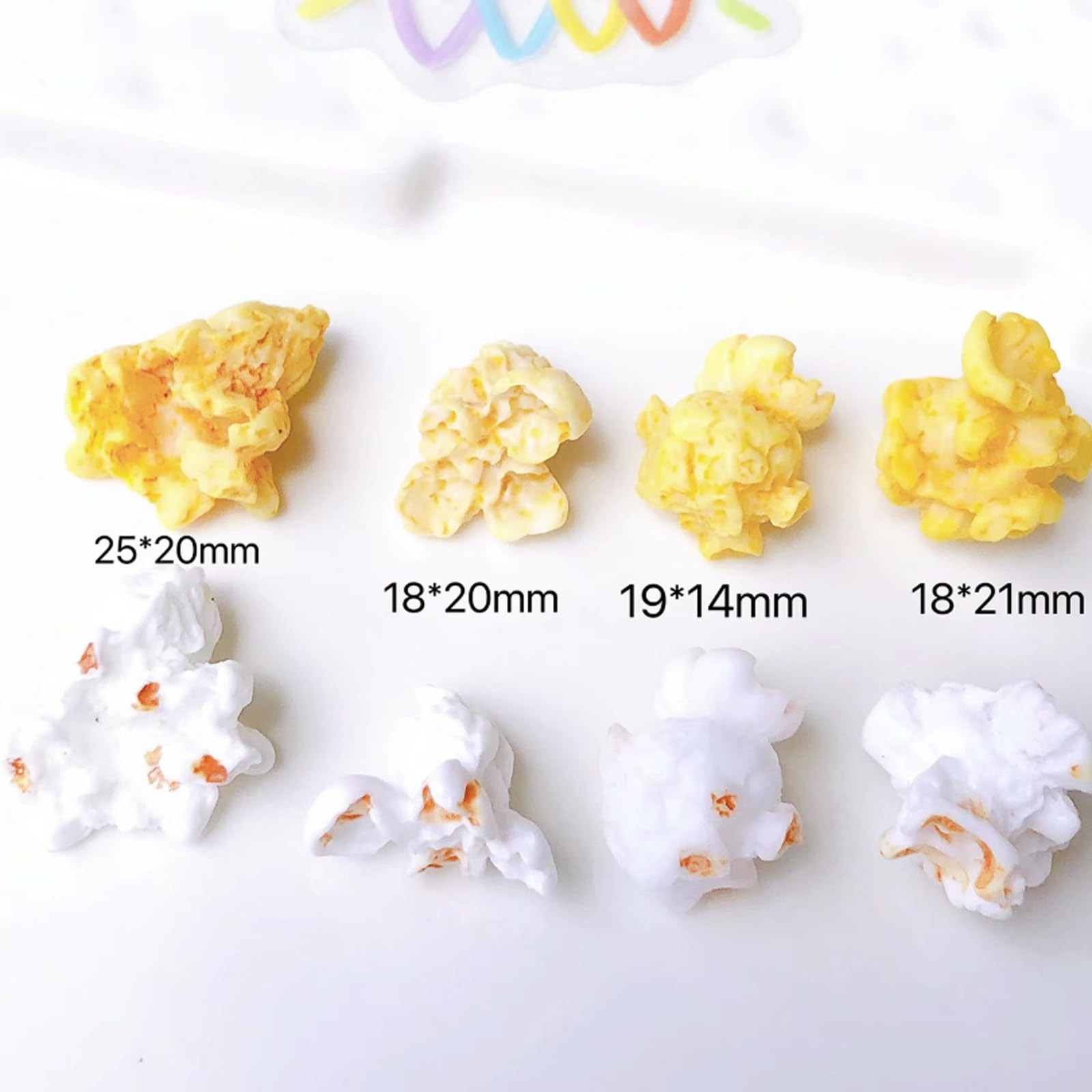 100PCS Miniature Fake Popcorn Resin Models for Crafts Dollhouse Decor gallery