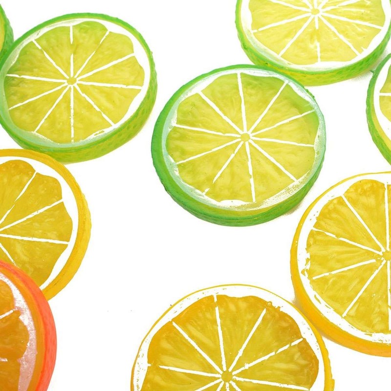 10-60PCS Fake Lemon Slice Artificial Fruit Simulation Home Kitchen Party Decor gallery