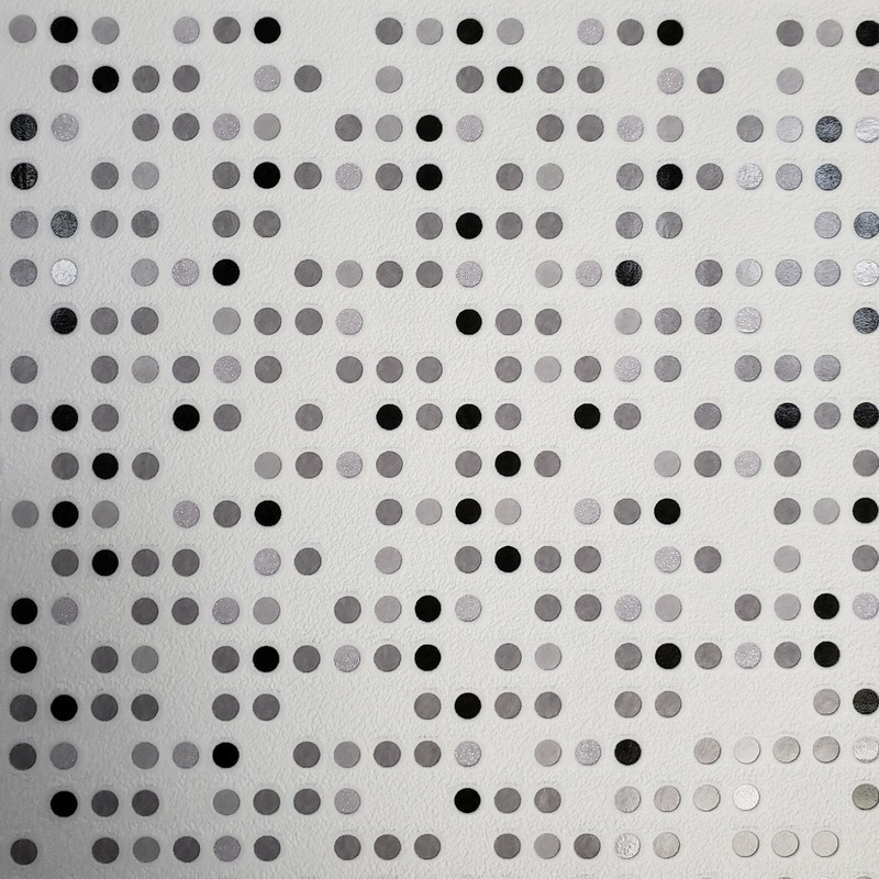 White black Gray silver metallic Wallpaper Polka dot textured wallcoverings roll gallery