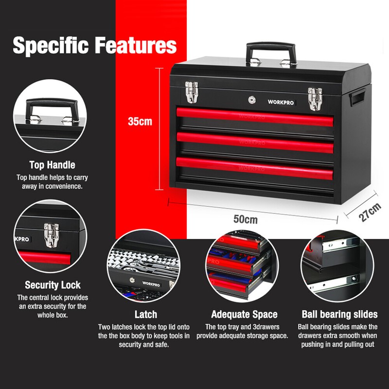 WORKPRO 450PC/408PC Mechanics Tool Set Socket Wrench Ratchet Heavy Duty Case Box gallery