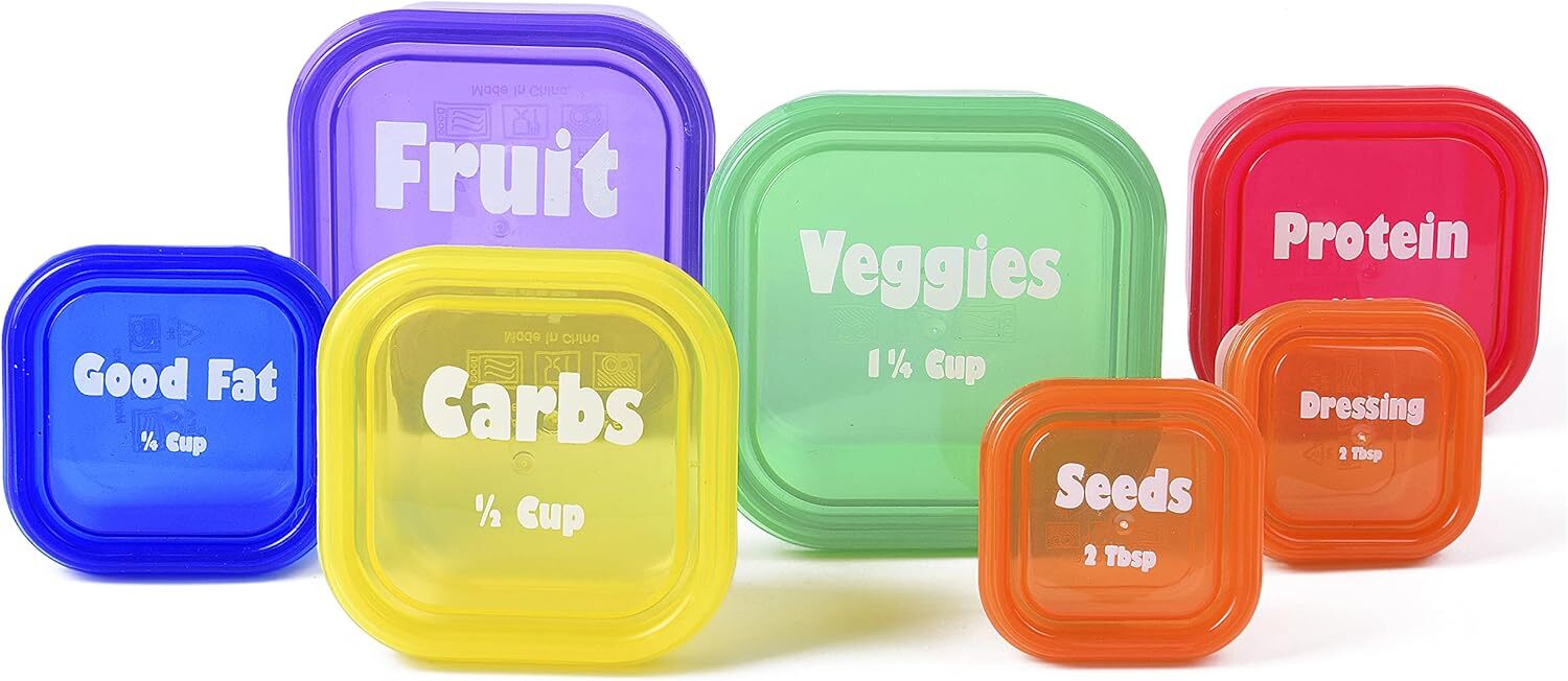 28 Pcs Fix Portion Control Containers Kit Beach Body Food Plan Diet Weight Loss gallery