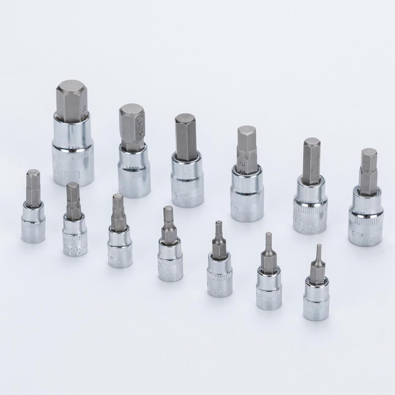 Hex Bit Socket Set Premium S2 Alloy Steel | 13-Piece Metric 2mm - 14mm Allen Soc gallery