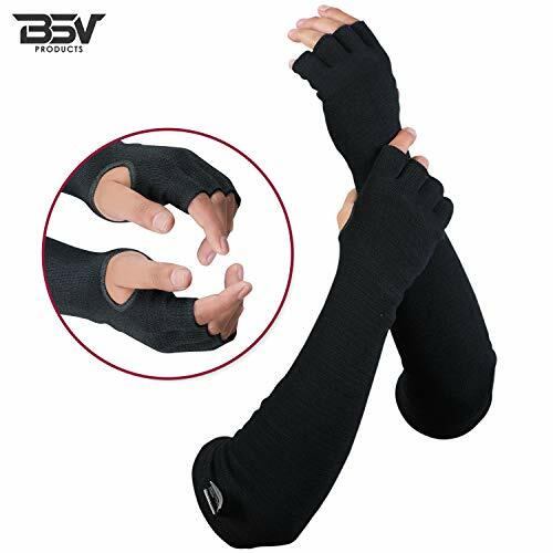 Arm Safety Sleeves Cut Scratch Heat Resistant Made with Kevlar - Black (1 Pair) gallery