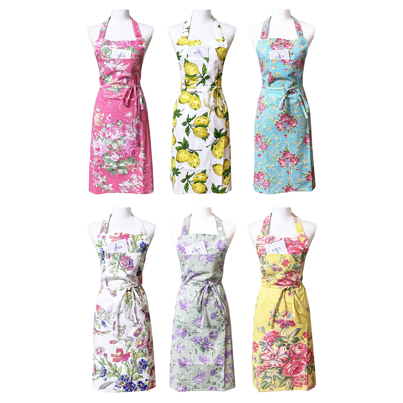 April Cornell Colorful Floral Kitchen Chef Apron Cotton Canvas gallery