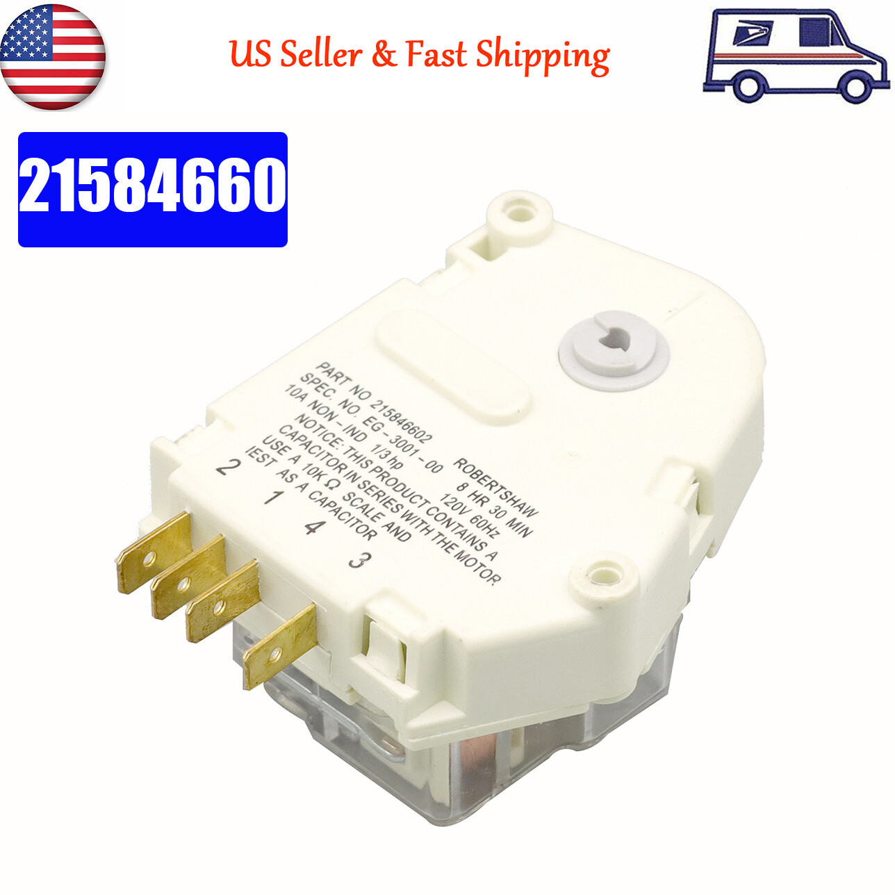 For Kenmore Frigidaire Refrigerator Defrost Timer 215846606 215846602 AP2111929 gallery